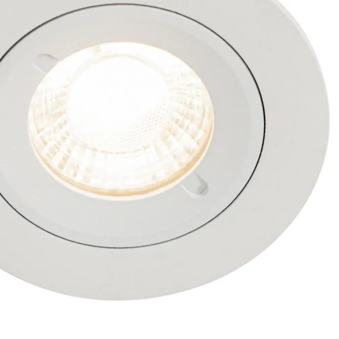 Moderner Einbaustrahler weiß rund IP44 - Xena Round