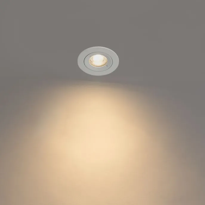 Moderner Einbaustrahler weiß rund IP44 - Xena Round