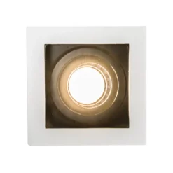 Moderner Einbaustrahler weiß mit schwarz verstellbar – Carree