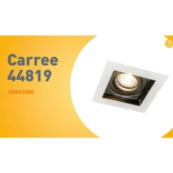 Moderner Einbaustrahler weiß mit schwarz verstellbar – Carree