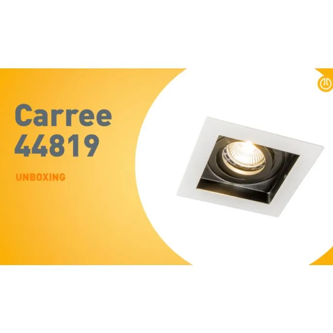 Moderner Einbaustrahler weiß mit schwarz verstellbar – Carree