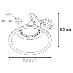 Moderner Einbaustrahler Weiß GU10 50mm - Dept