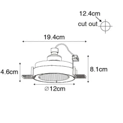 Moderner Einbaustrahler weiß GU10 AR70 rund randlos - Oneon