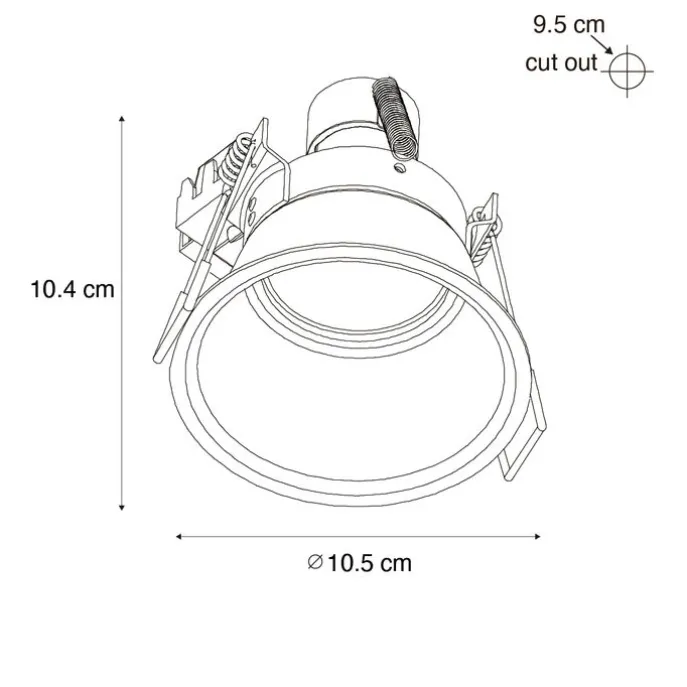 Moderner Einbaustrahler weiß AR70 IP44 - Abt