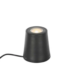 Moderner Gartenstrahler schwarz rund IP65 - Lennard