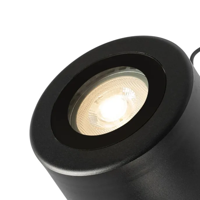 Moderner Gartenstrahler schwarz rund IP65 AR111 - Lennard