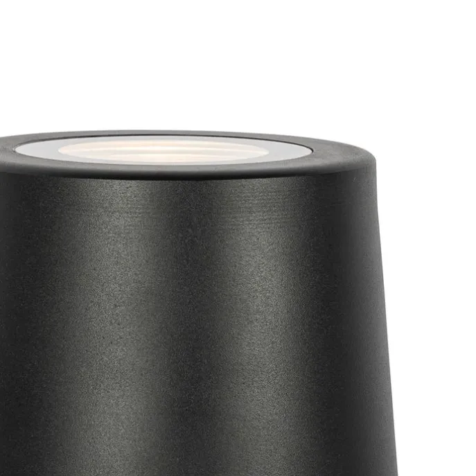 Moderner Gartenstrahler schwarz rund IP65 AR111 - Lennard