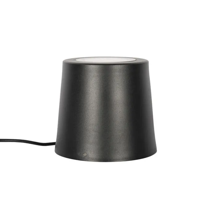 Moderner Gartenstrahler schwarz rund IP65 AR111 - Lennard