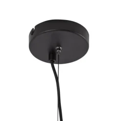 Moderner Kronleuchter schwarz mit Rauchglas 9-flammig - Laura