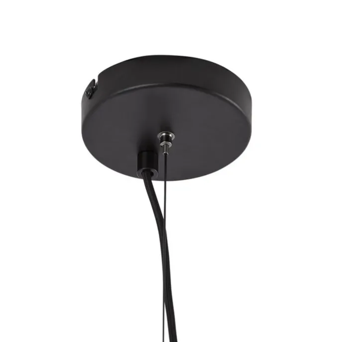 Moderner Kronleuchter schwarz mit Rauchglas 9-flammig - Laura