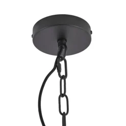 Moderner Kronleuchter Schwarz mit Rauchglas 9-flammig - Amel