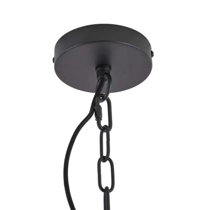 Moderner Kronleuchter Schwarz mit Rauchglas 9-flammig - Amel