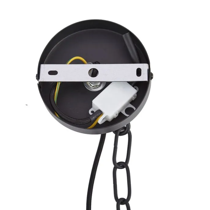 Moderner Kronleuchter Schwarz mit Rauchglas 9-flammig - Amel