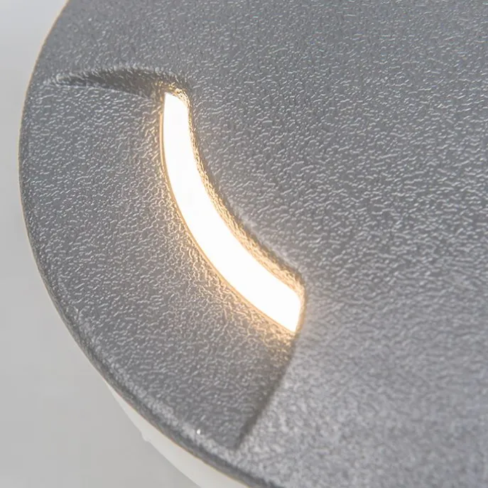 Moderner Outdoor Bodenstrahler grau mit Deckel inkl. LED IP67 - Ceci