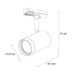 Moderner 1-Phasen-Schienenstrahler dunkelbronze - Jeana