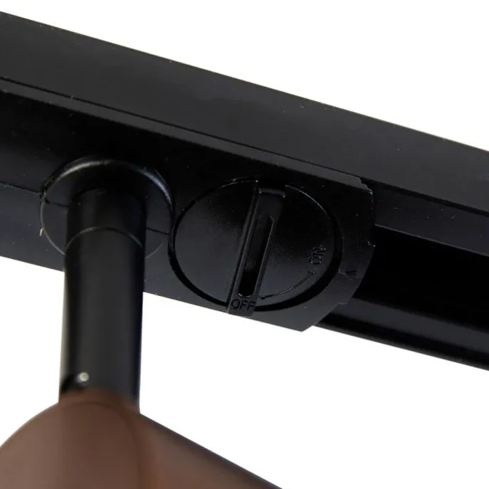 Moderner 1-Phasen-Schienenstrahler dunkelbronze - Jeana