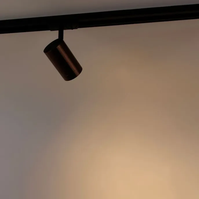 Moderner 1-Phasen-Schienenstrahler dunkelbronze - Jeana