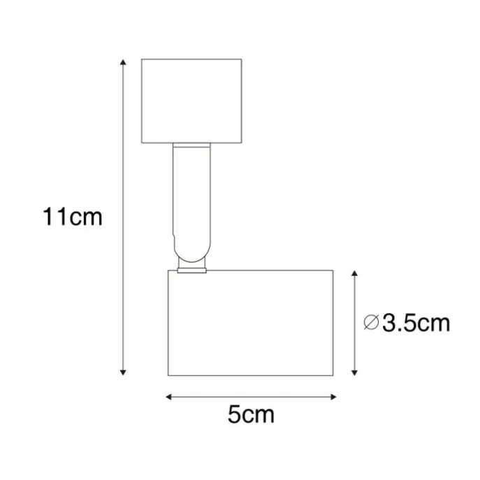 Moderner 1-Phasen-Strahler für Schienensystem weiß - Iconic Jeany