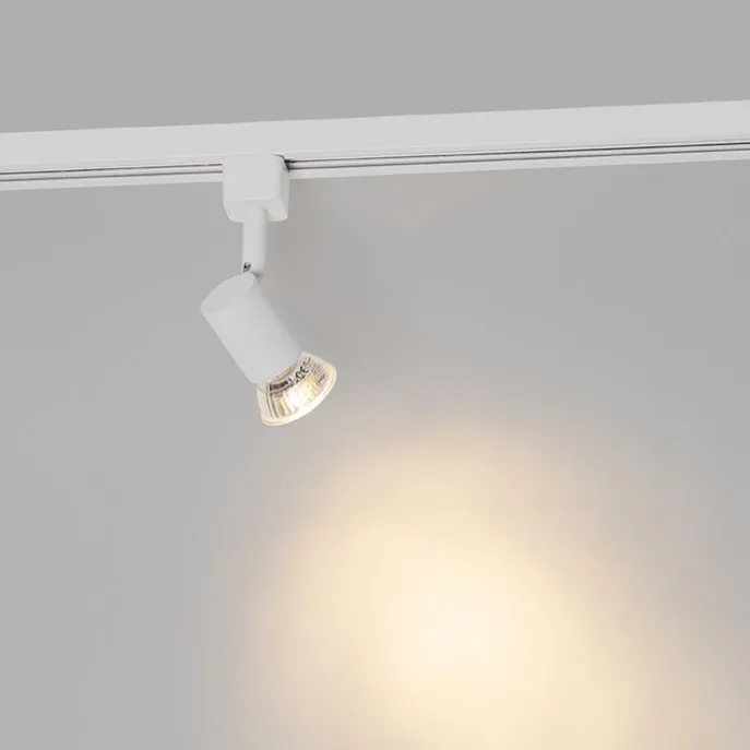Moderner 1-Phasen-Strahler für Schienensystem weiß - Iconic Jeany