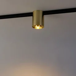 Moderner 1-phasiger Schienenstrahler Gold - Iconic Rondoo Up