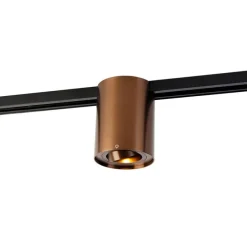 Moderner 1-phasiger Schienenstrahler Dunkelbronze - Iconic Rondoo Up