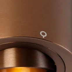 Moderner 1-phasiger Schienenstrahler Dunkelbronze - Iconic Rondoo Up