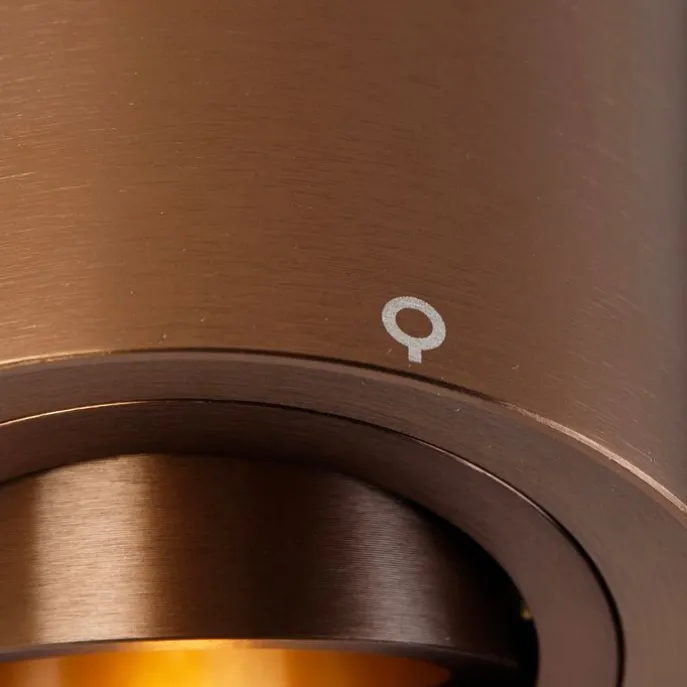 Moderner 1-phasiger Schienenstrahler Dunkelbronze - Iconic Rondoo Up