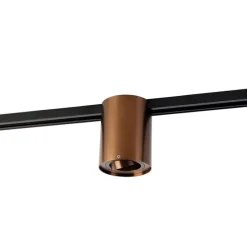 Moderner 1-phasiger Schienenstrahler Dunkelbronze - Iconic Rondoo Up