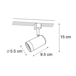 Moderner 1-phasiger Schienenstrahler weiß - Iconic Jeana