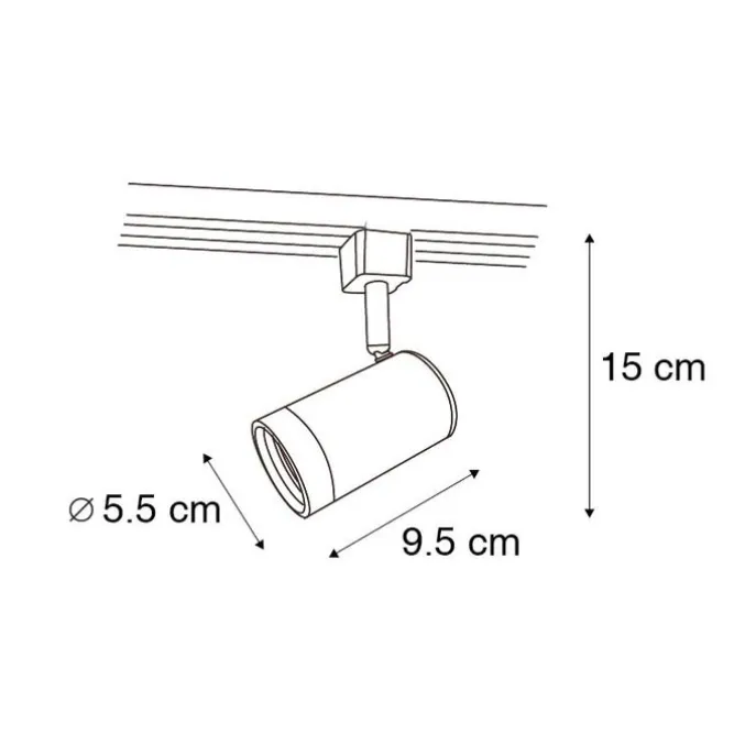 Moderner 1-phasiger Schienenstrahler weiß - Iconic Jeana