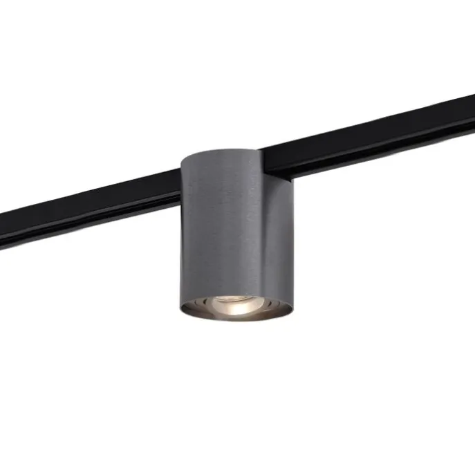 Moderner 1-phasiger Schienenstrahler Gunmetal - Iconic Rondoo Up