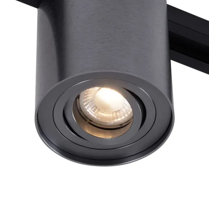 Moderner 1-phasiger Schienenstrahler Gunmetal - Iconic Rondoo Up