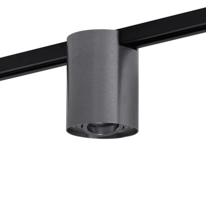 Moderner 1-phasiger Schienenstrahler Gunmetal - Iconic Rondoo Up