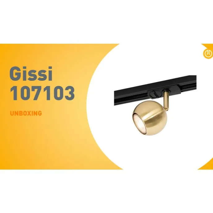 Moderner 1-phasiger Schienenstrahler schwarz mit Gold - Iconic Gissi