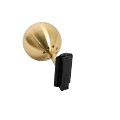 Moderner 1-phasiger Schienenstrahler schwarz mit Gold - Iconic Gissi