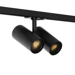 Moderner 1-phasiger Stromschienenstrahler schwarz 2-Licht - Iconic Scopio