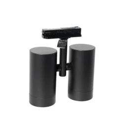 Moderner 1-phasiger Stromschienenstrahler schwarz 2-Licht - Iconic Scopio