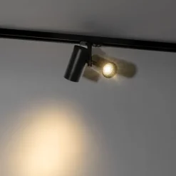 Moderner 1-phasiger Stromschienenstrahler schwarz 2-Licht - Iconic Scopio