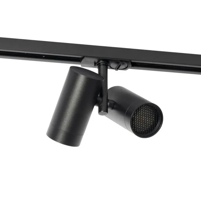 Moderner 1-phasiger Stromschienenstrahler schwarz 2-Licht - Iconic Scopio