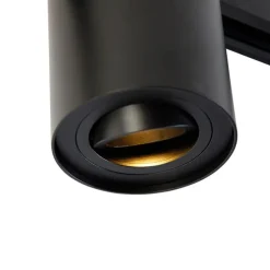 Moderner 1-phasiger Stromschienenstrahler schwarz - Iconic Rondoo Up