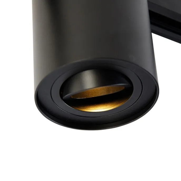 Moderner 1-phasiger Stromschienenstrahler schwarz - Iconic Rondoo Up