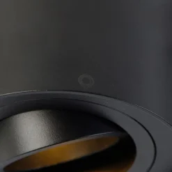 Moderner 1-phasiger Stromschienenstrahler schwarz - Iconic Rondoo Up