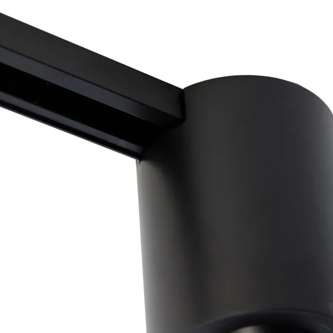 Moderner 1-phasiger Stromschienenstrahler schwarz - Iconic Rondoo Up