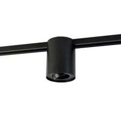 Moderner 1-phasiger Stromschienenstrahler schwarz - Iconic Rondoo Up