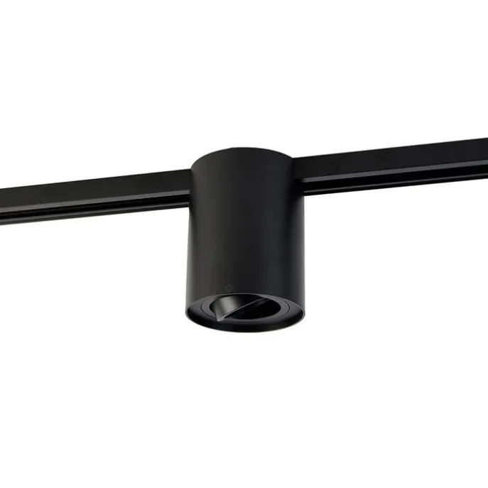 Moderner 1-phasiger Stromschienenstrahler schwarz - Iconic Rondoo Up