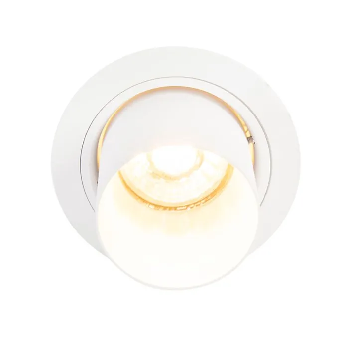 Moderner runder Einbauspot kippbar weiß - Installa