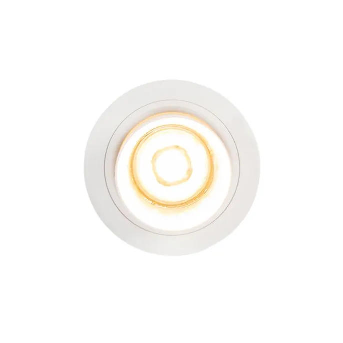 Moderner runder Einbauspot kippbar weiß - Installa