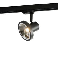 Moderner Schienenstrahler schwarz für 3-Phasen-Schienensystem GU10 111 mm - 3-Phasen Jeany