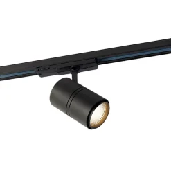 Moderner schwarzer Schienenstrahler für 3-Phasen-Schiene inkl. LED - 3-Phasen-Ruler