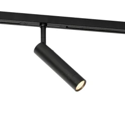 Moderner schwarzer Strahler für 1-phasiges Schienensystem - Slimline Uzzy